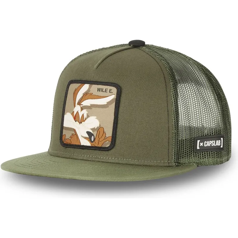 cappelli-piatta-verde-snapback-coyote-looney-tunes-di-capslab cappelli-piatta-verde-snapback-coyote-looney-tunes-di-capslab