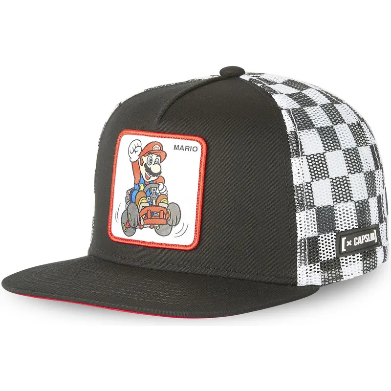 cappelli-piatta-nero-snapback-mario-super-mario-bros-di-capslab