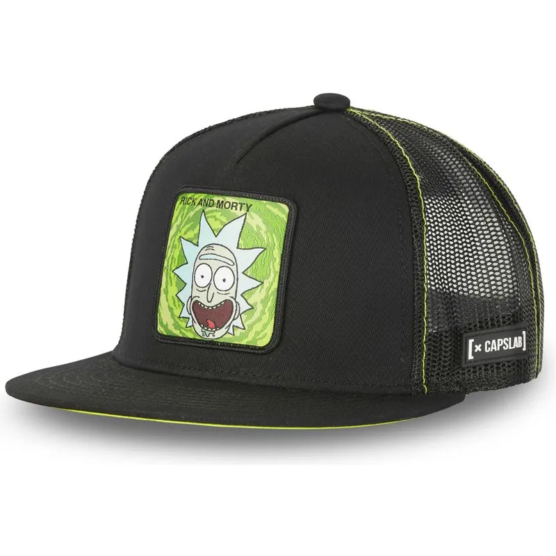 cappelli-piatta-nero-snapback-rick-sanchez-rick-e-morty-di-capslab
