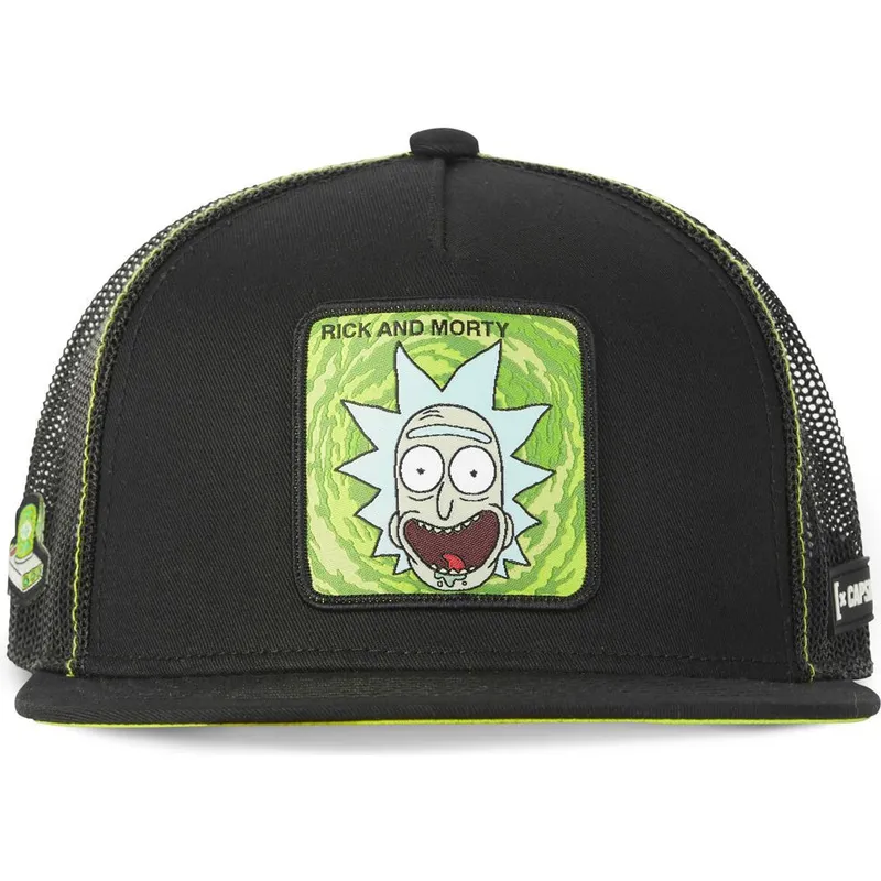 cappelli-piatta-nero-snapback-rick-sanchez-rick-e-morty-di-capslab