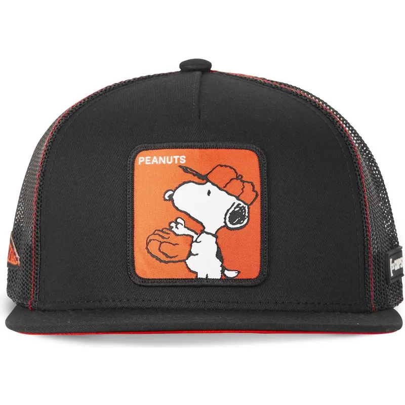cappelli-piatta-nero-snapback-snoopy-arachidi-di-capslab