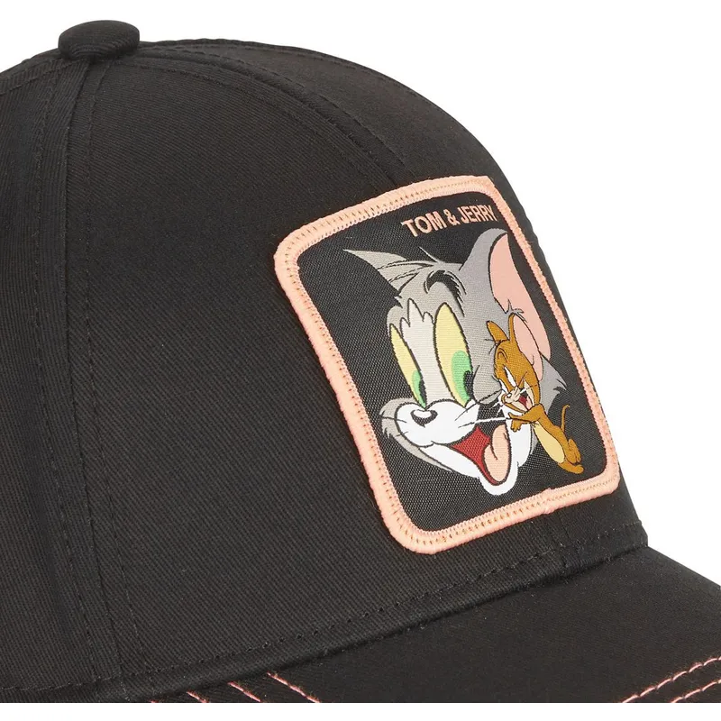 cappellino-curvo-nero-regolabile-tom-e-jerry-tj3-looney-tunes-di-capslab