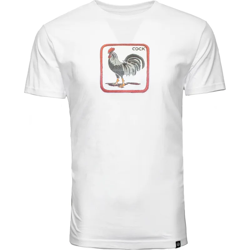 magliette-manica-corta-bianco-dei-camiseta-manga-corta-blanca-gallo-cock-coop-the-farm-the-farm-di-goorin-bros