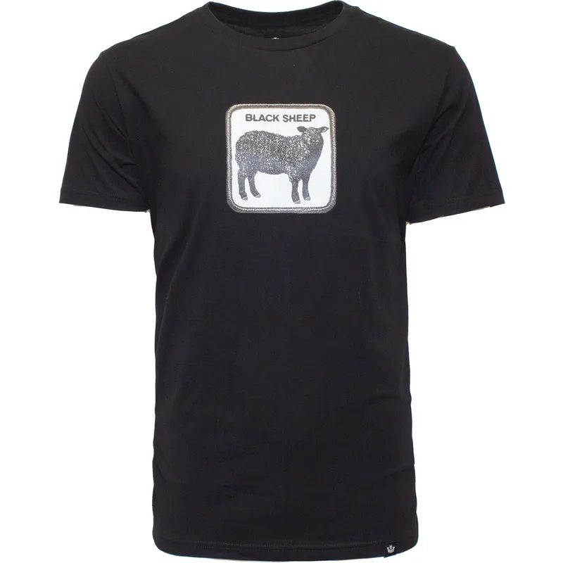 magliette-manica-corta-nero-dei-camiseta-manga-corta-negra-oveja-black-sheep-outcast-the-farm-the-farm-di-goorin-bros