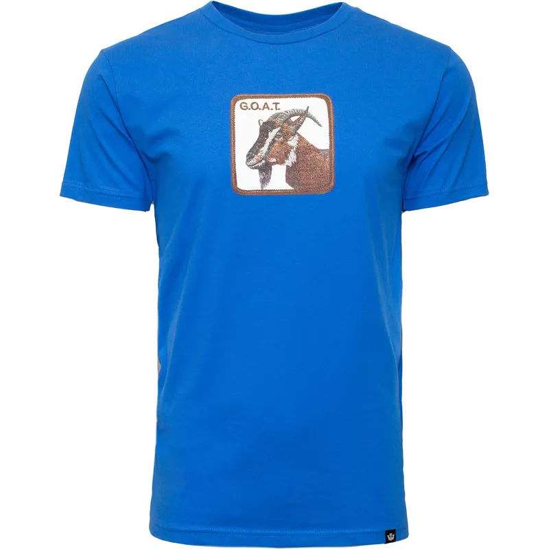 magliette-manica-corta-blu-dei-camiseta-manga-corta-azul-cabra-goat-flat-hand-the-farm-the-farm-di-goorin-bros