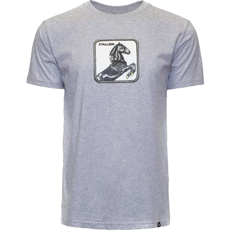 magliette-manica-corta-grigio-dei-camiseta-manga-corta-gris-caballo-stallion-stud-the-farm-the-farm-di-goorin-bros