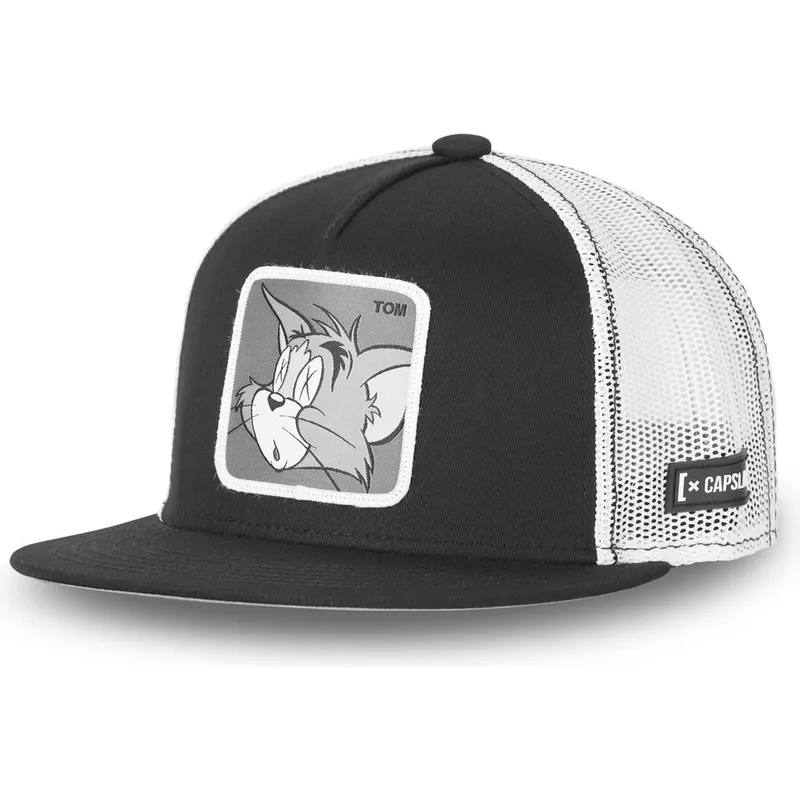 cappelli-piatta-nero-snapback-tom-looney-tunes-di-capslab cappelli-piatta-nero-snapback-tom-looney-tunes-di-capslab