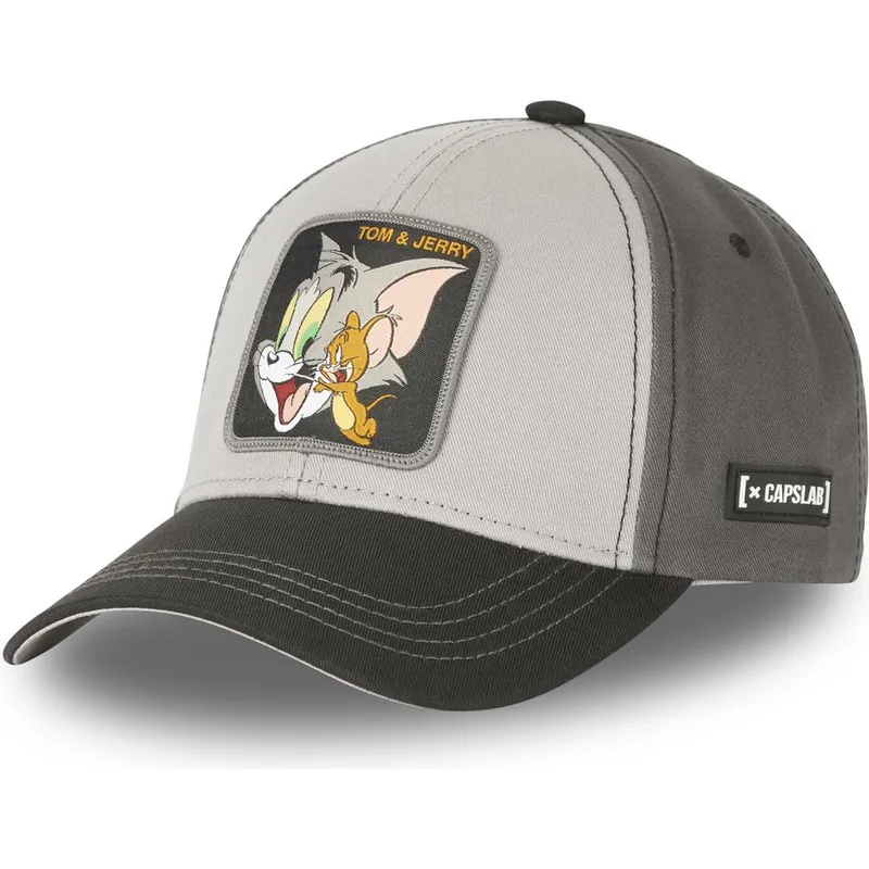 cappellino-curvo-grigio-regolabile-tom-e-jerry-tj4-looney-tunes-di-capslab