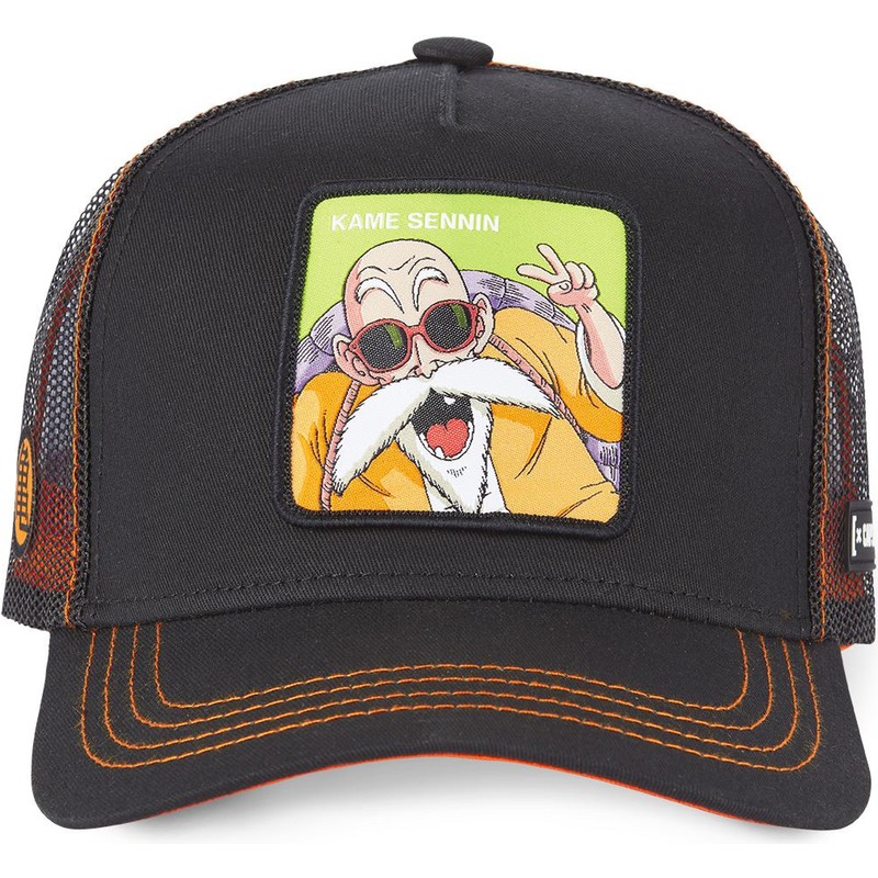 capslab-master-roshi-db3-kam1-dragon-ball-black-trucker-hat