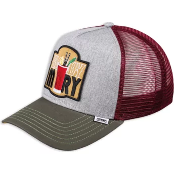 Djinns Bloody Mary HFT Food Grey and Red Trucker Hat