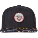 cappello-piatto-nero-snapback-gepard-linen-rev-di-djinns