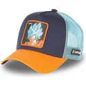 cappellino-trucker-blu-navy-e-arancione-son-goku-super-saiyan-blue-cas-gok2-dragon-ball-di-capslab
