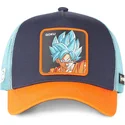 cappellino-trucker-blu-navy-e-arancione-son-goku-super-saiyan-blue-cas-gok2-dragon-ball-di-capslab