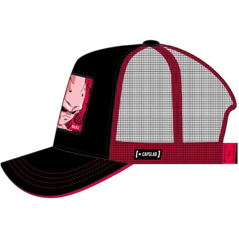 capslab-kid-buu-kid1-dragon-ball-black-trucker-hat