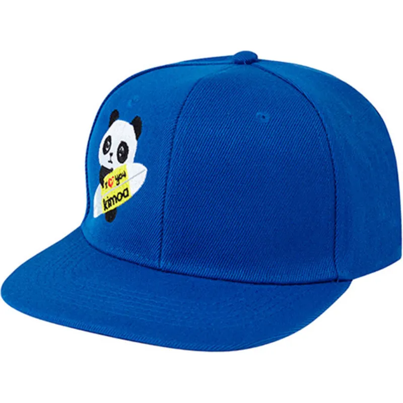 cappello-piatto-blu-snapback-panda-by-domingo-zapata-di-kimoa