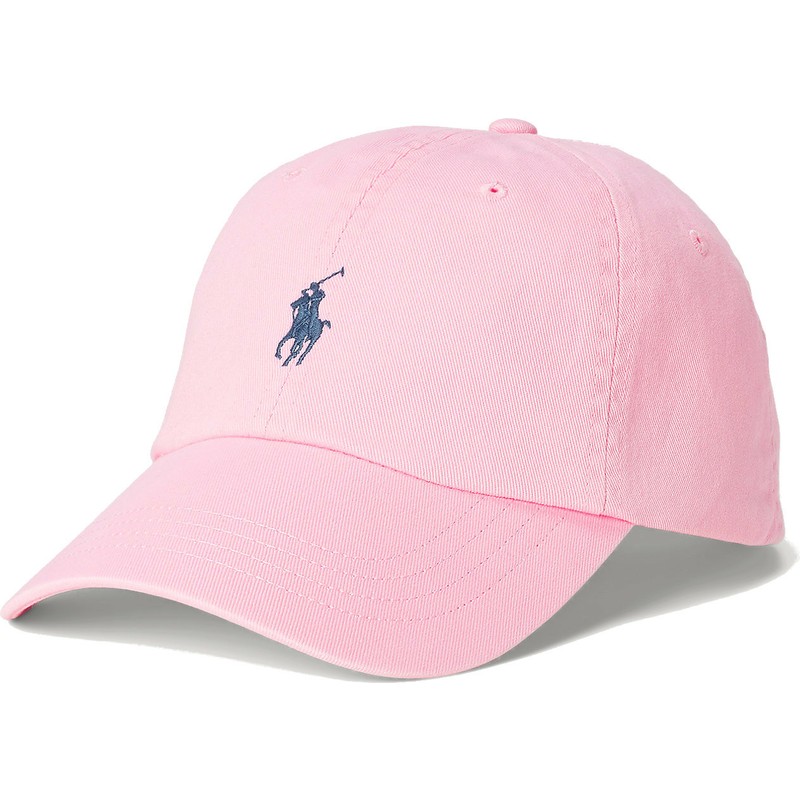 polo-ralph-lauren-curved-brim-blue-logo-cotton-chino-classic-sport-pink-adjustable-cap