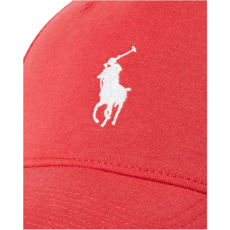 polo-ralph-lauren-curved-brim-white-logo-ponte-darted-modern-sport-red-snapback-cap