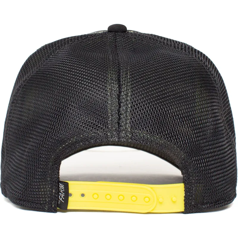 cappellino-trucker-nero-e-giallo-leone-king-everything-the-light-touches-the-farm-di-goorin-bros