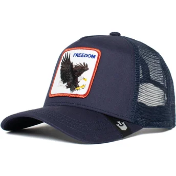 cappello-trucker-blu-navy-aquila-freedom-truckin-the-farm-di-goorin-bros