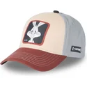 cappellino-curvo-beige-blu-marino-e-rosso-snapback-bugs-bunny-bu6-looney-tunes-di-capslab
