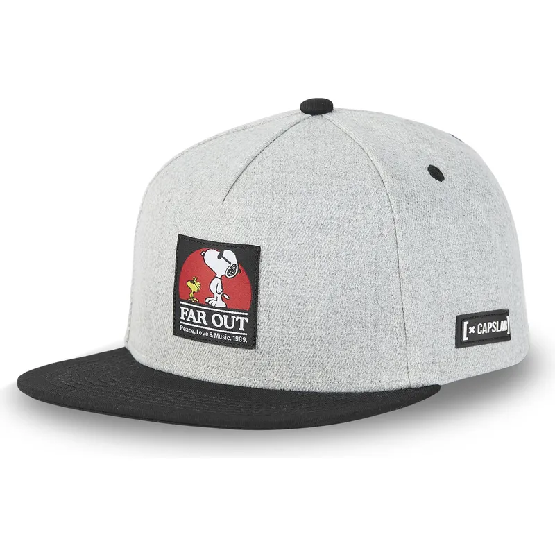 cappelli-piatta-grigio-snapback-snoopy-arachidi-di-capslab