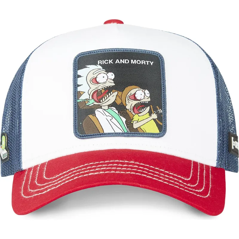 cappellino-trucker-bianco-blu-e-rosso-rick-y-morty-re4-rick-y-morty-di-capslab