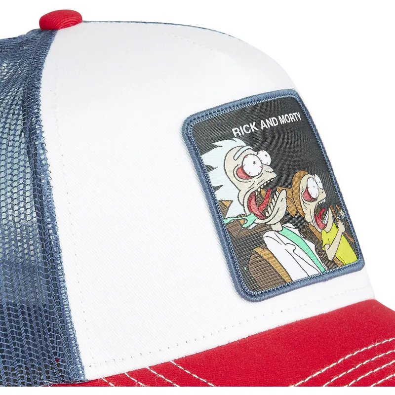 cappellino-trucker-bianco-blu-e-rosso-rick-y-morty-re4-rick-y-morty-di-capslab