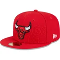cappelli-piatta-rosso-regolato-59fifty-draft-edition-2023-dei-chicago-bulls-nba-di-new-era