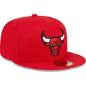 cappelli-piatta-rosso-regolato-59fifty-draft-edition-2023-dei-chicago-bulls-nba-di-new-era