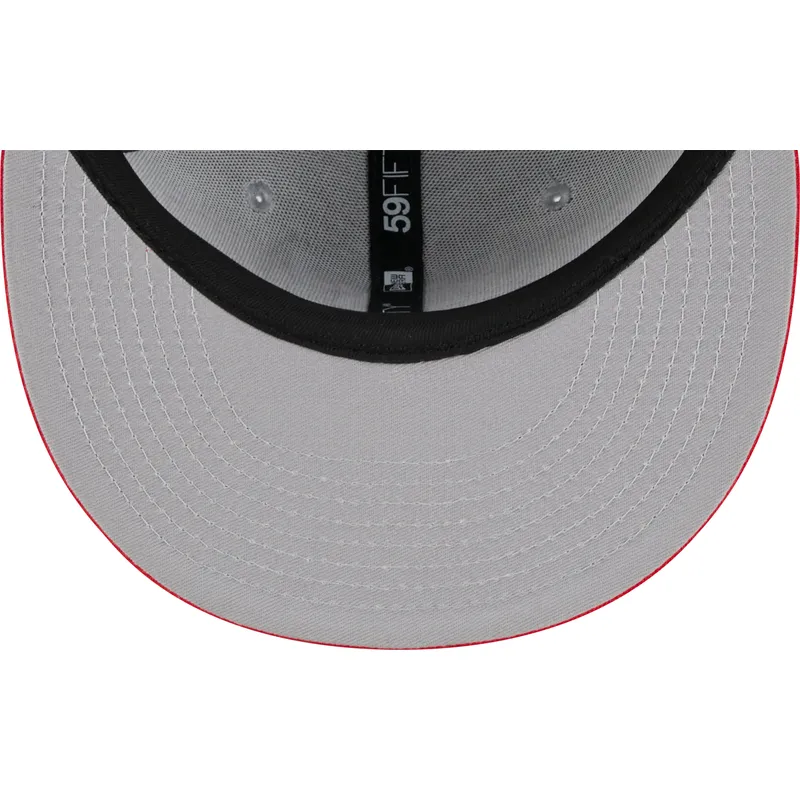 cappello-piatto-grigio-e-rosso-aderente-59fifty-draft-edition-2023-di-chicago-bulls-nba-di-new-era