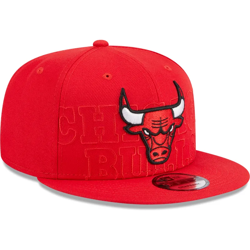 cappello-piatto-rosso-snapback-9fifty-draft-edition-2023-dei-chicago-bulls-nba-di-new-era
