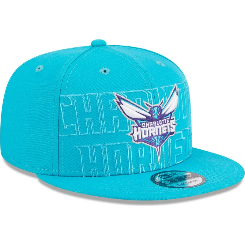 cappelli-piatta-blu-snapback-9fifty-draft-edition-2023-dei-charlotte-hornets-nba-di-new-era