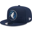 cappellino-piatto-blu-navy-snapback-9fifty-draft-edition-2023-dei-minnesota-timberwolves-nba-di-new-era