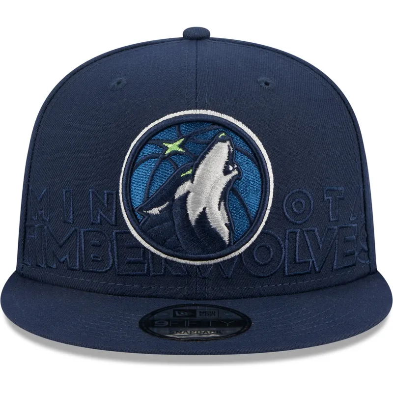 cappelli-piatta-blu-marino-snapback-9fifty-draft-edition-2023-dei-minnesota-timberwolves-nba-di-new-era
