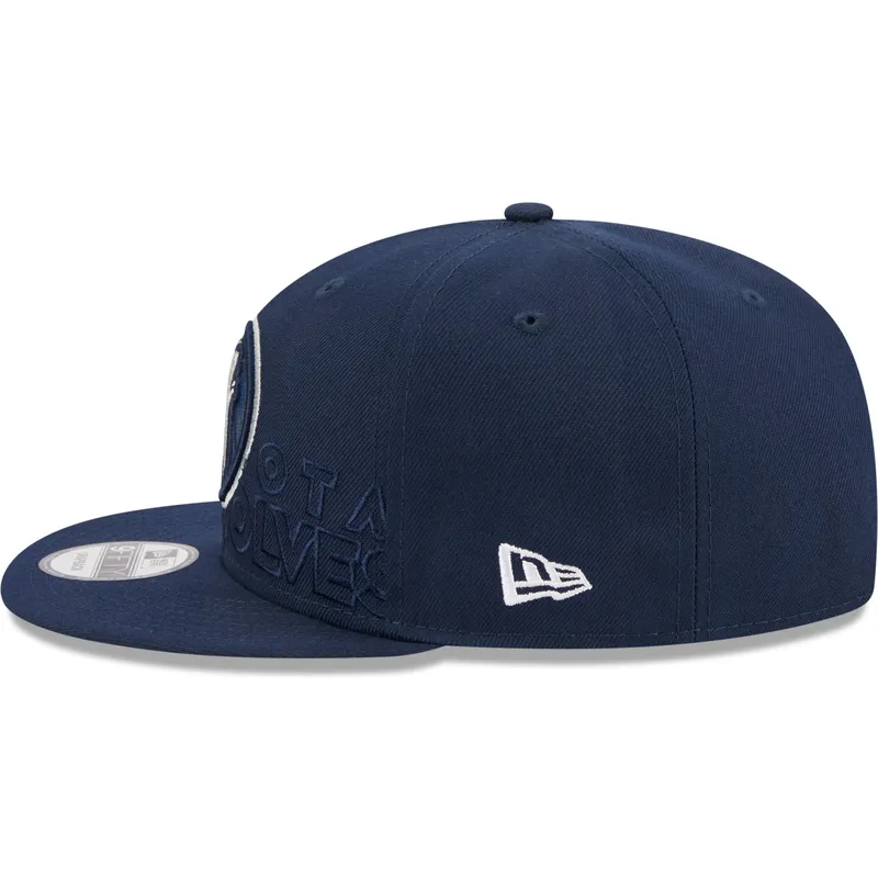 cappelli-piatta-blu-marino-snapback-9fifty-draft-edition-2023-dei-minnesota-timberwolves-nba-di-new-era