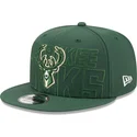 cappelli-piatta-verde-snapback-9fifty-draft-edition-2023-dei-milwaukee-bucks-nba-di-new-era