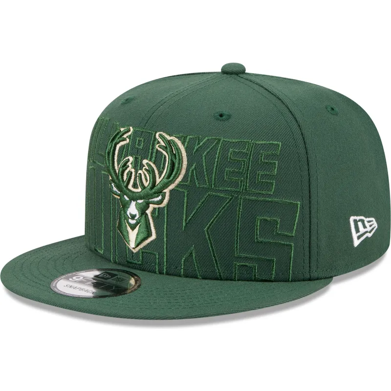 cappelli-piatta-verde-snapback-9fifty-draft-edition-2023-dei-milwaukee-bucks-nba-di-new-era