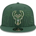 cappelli-piatta-verde-snapback-9fifty-draft-edition-2023-dei-milwaukee-bucks-nba-di-new-era