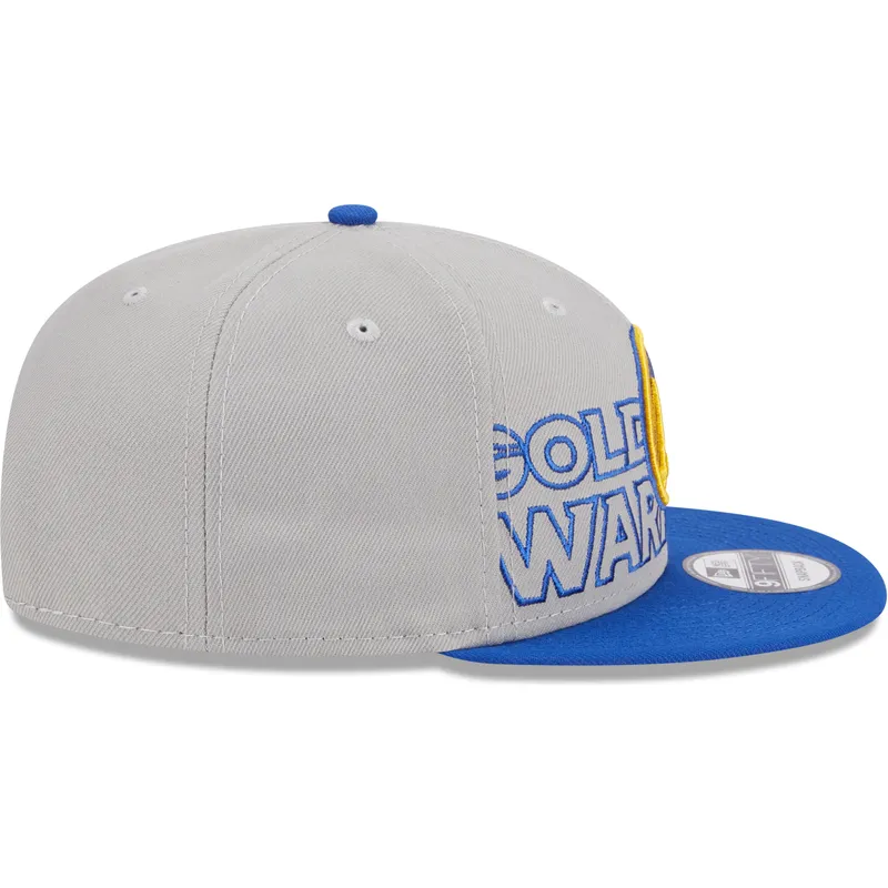 cappelli-piatta-grigio-snapback-9fifty-draft-edition-2023-dei-golden-state-warriors-nba-di-new-era