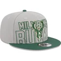 cappello-piatto-grigio-e-verde-snapback-9fifty-draft-edition-2023-di-milwaukee-bucks-nba-di-new-era