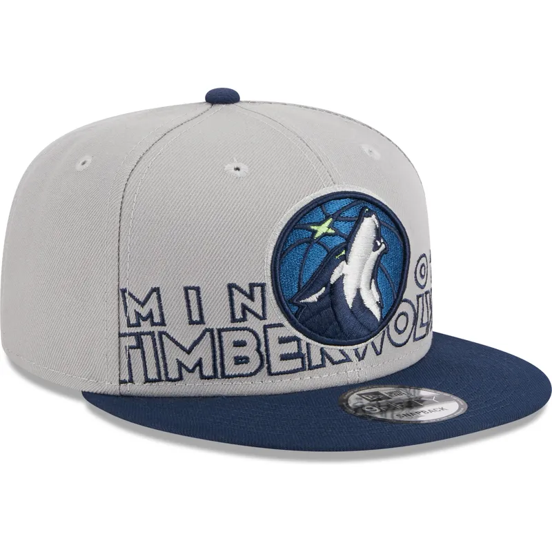 cappelli-piatta-grigio-snapback-9fifty-draft-edition-2023-dei-minnesota-timberwolves-nba-di-new-era
