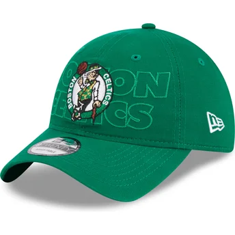 Cappellino curvo verde regolabile 9TWENTY Draft Edition 2023 dei Boston Celtics NBA di New Era
