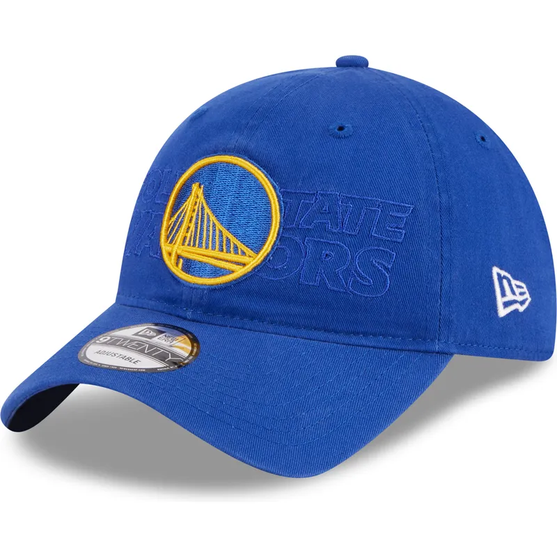cappellino-curvo-blu-regolabile-9twenty-draft-edition-2023-di-golden-state-warriors-nba-di-new-era