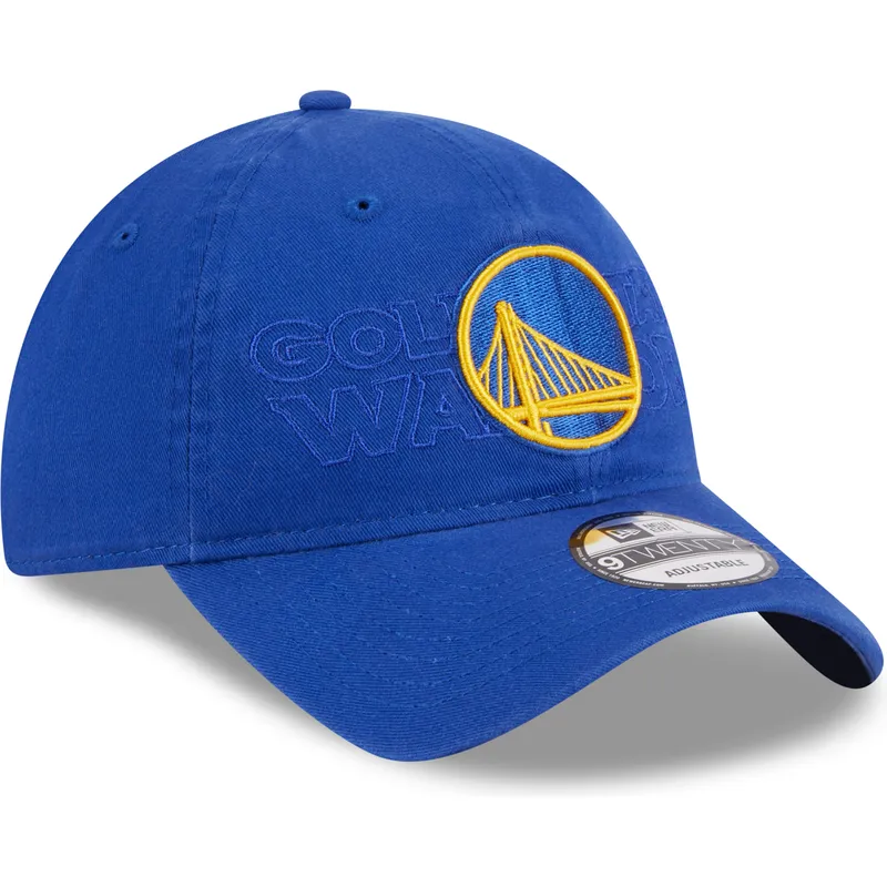 cappellino-curvo-blu-regolabile-9twenty-draft-edition-2023-di-golden-state-warriors-nba-di-new-era