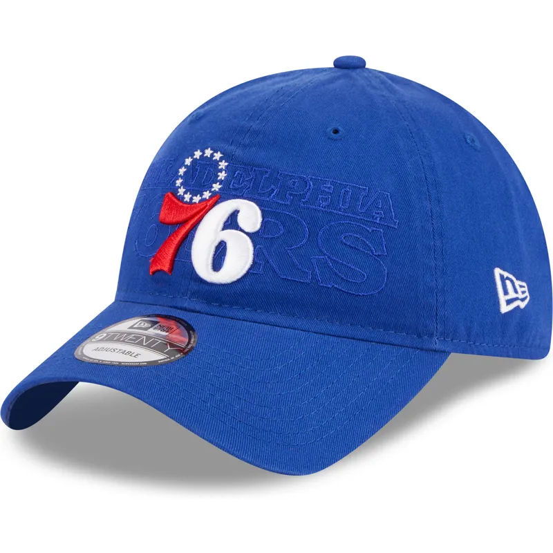 cappelli-curva-blu-cinghia-regolabile-9twenty-draft-edition-2023-dei-philadelphia-76ers-nba-di-new-era