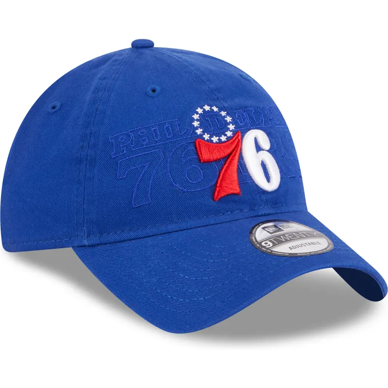 cappelli-curva-blu-cinghia-regolabile-9twenty-draft-edition-2023-dei-philadelphia-76ers-nba-di-new-era