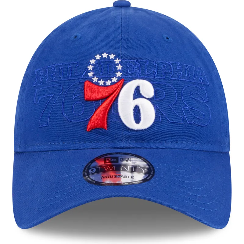 cappelli-curva-blu-cinghia-regolabile-9twenty-draft-edition-2023-dei-philadelphia-76ers-nba-di-new-era
