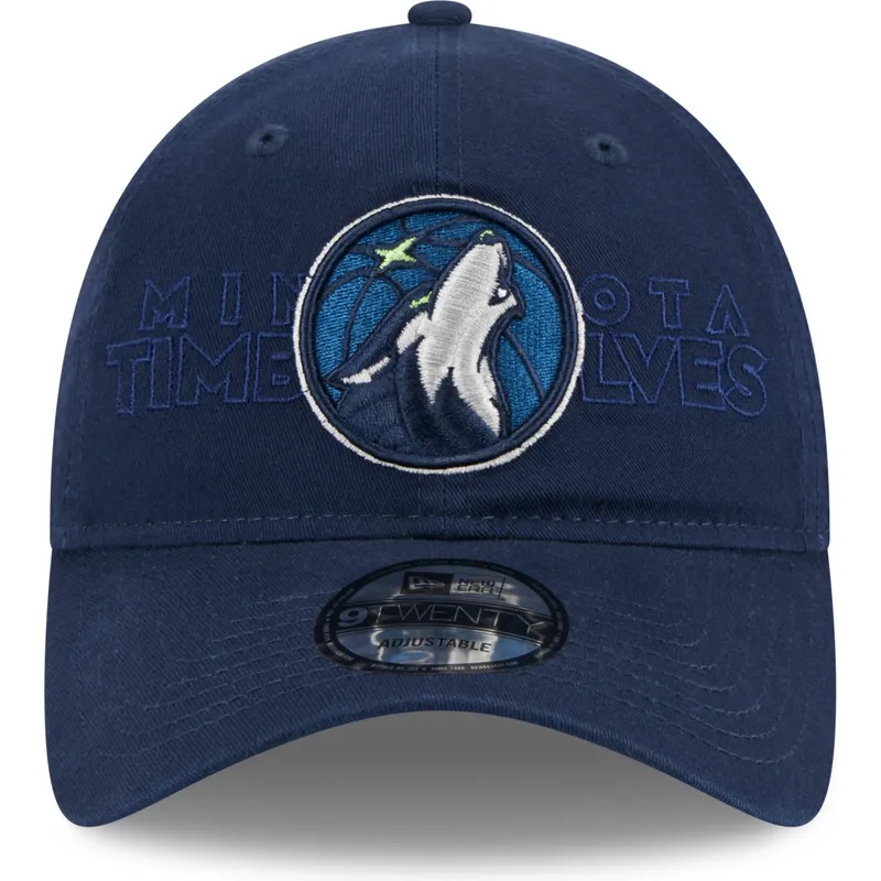cappellino-curvo-blu-marino-regolabile-9twenty-draft-edition-2023-di-minnesota-timberwolves-nba-di-new-era