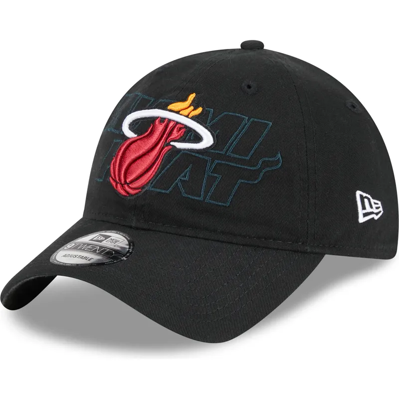 cappellino-curvo-nero-regolabile-9twenty-draft-edition-2023-di-miami-heat-nba-di-new-era
