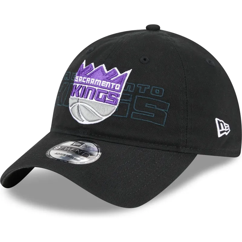 cappelli-curva-nero-cinghia-regolabile-9twenty-draft-edition-2023-dei-sacramento-kings-nba-di-new-era